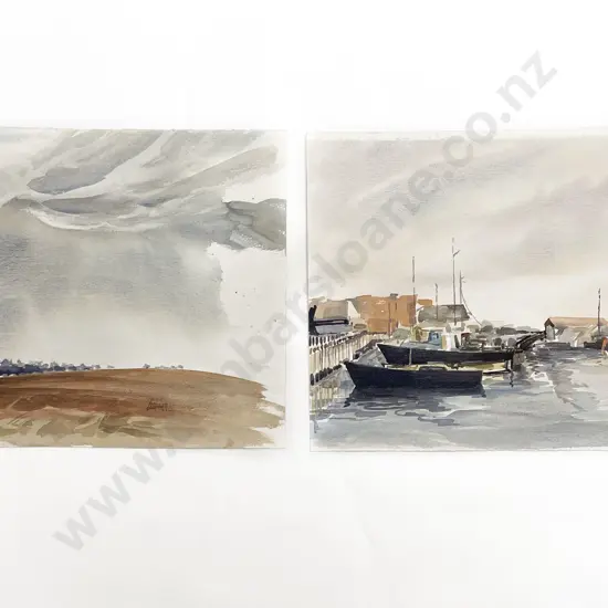 Les Finch (1940 - 2020) - Two Watercolours (Unframed)