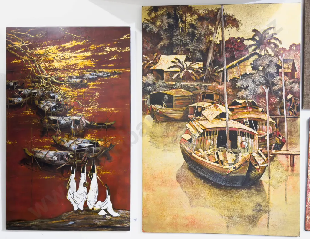 Two Vietnamese Lacquer Art Works Image 1++