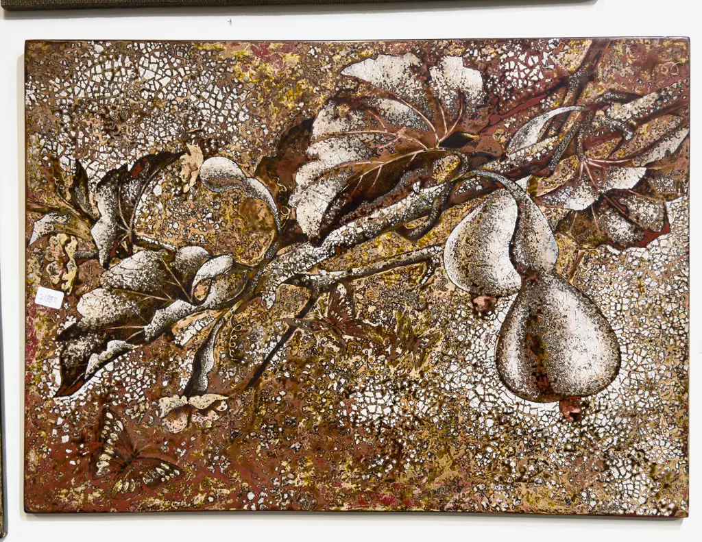 Three Vietnamese Lacquer Art Works Including Lacquer over Eggshell Image 1++