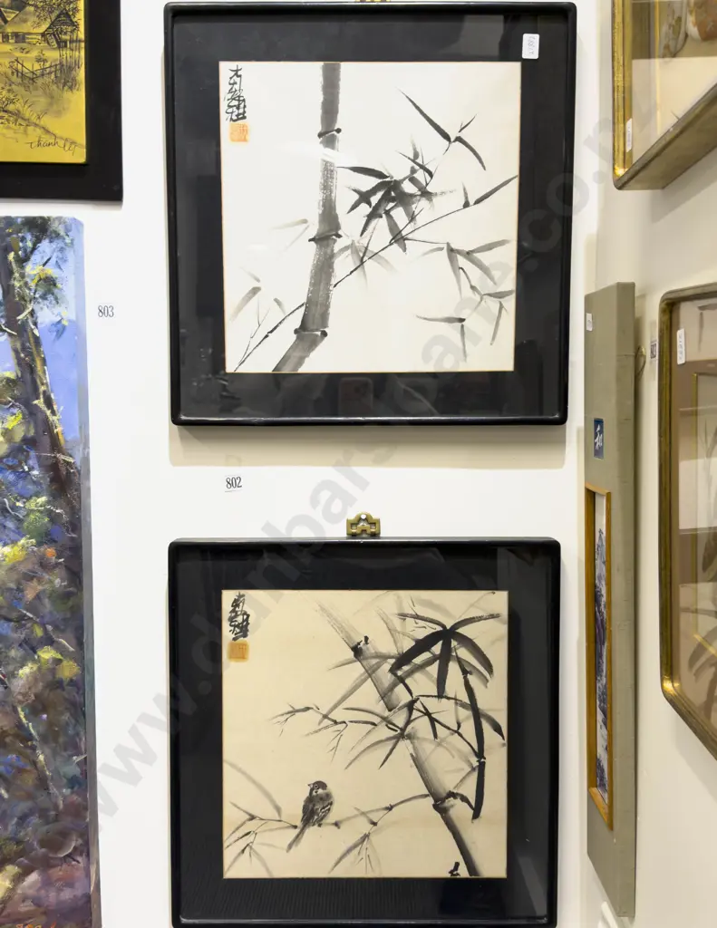 Pair of Chinese Brushwork Studies Image 1++