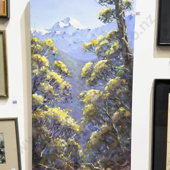 S A Sutton - Mt Rolleston - Oil on Canvas