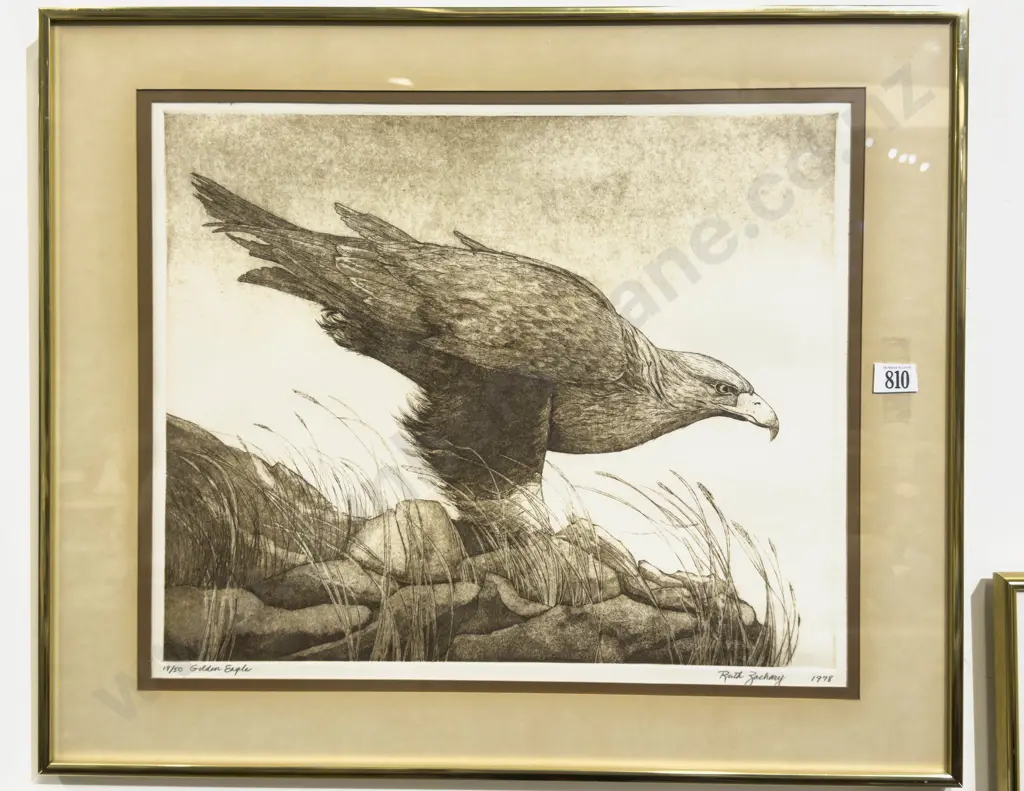 Ruth Zachary - Golden Eagle - Aquatint Ltd Ed - 19/50 Image 1++