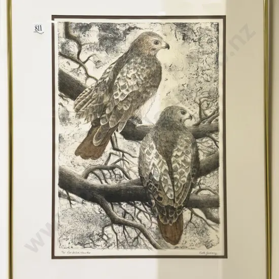 Ruth Zachary - Red Tailed Hawk - Aquatint Ltd Ed - 9/25