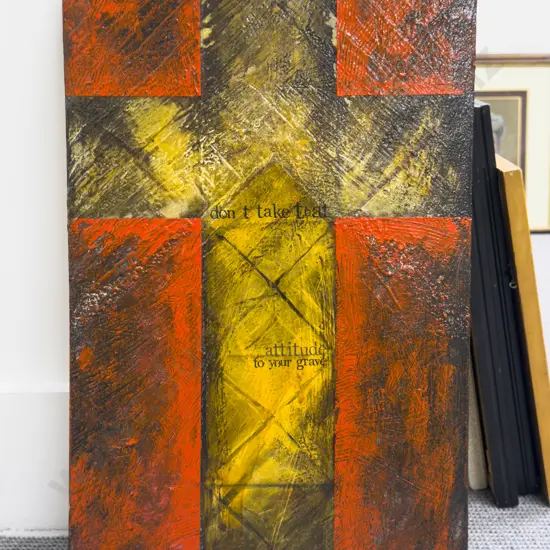 T Yates - Don't Take That Attitude To Your Grave - Acrylic Emulsion on Canvas
