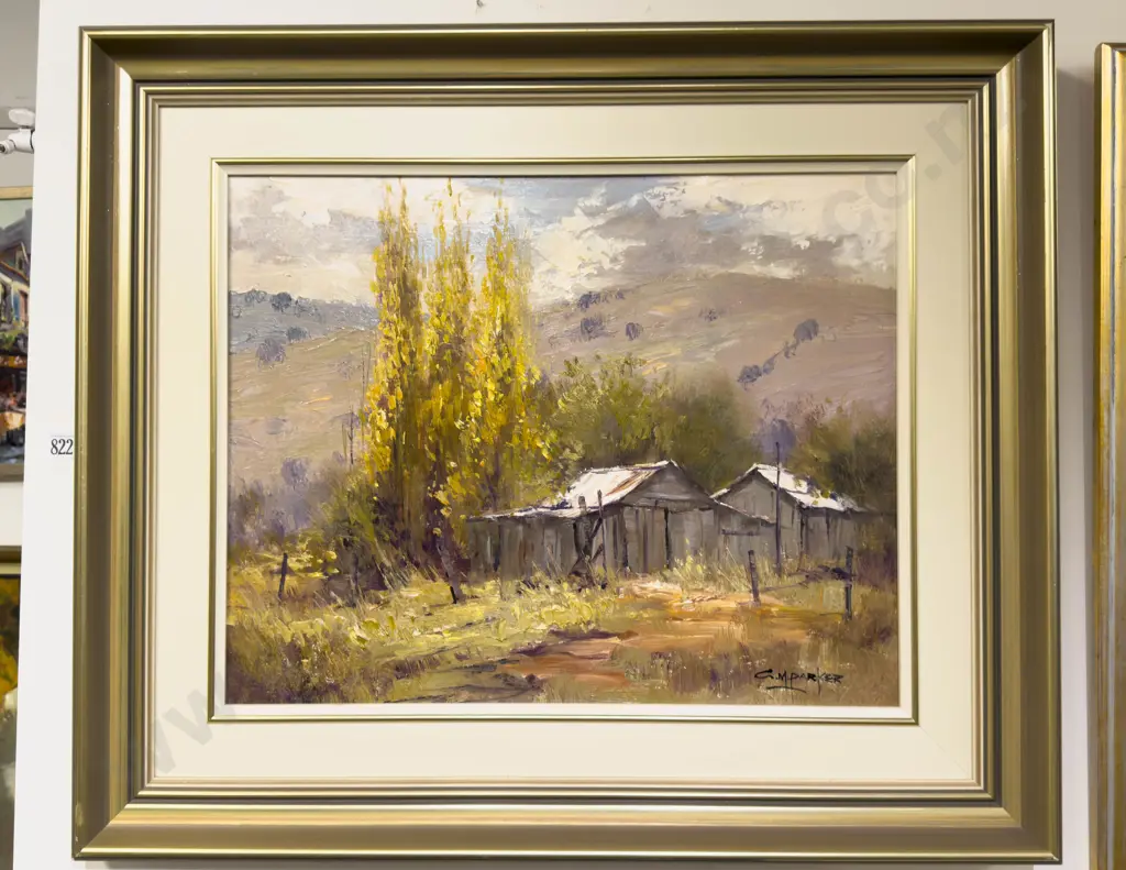 C.M. Parker - Farm Shed - Oil on Board Image 1++