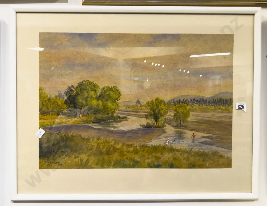 L. Evans - River Landscape - W/C Image 1++