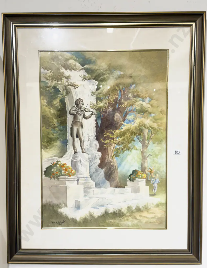 Vance K Russell - Johann Strauss in Stadtpark Vienna - W/C Image 1++