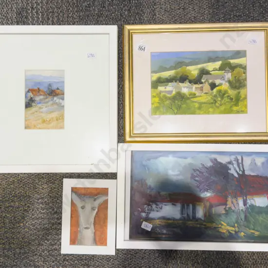 Four Assorted Framed Prints & Originals