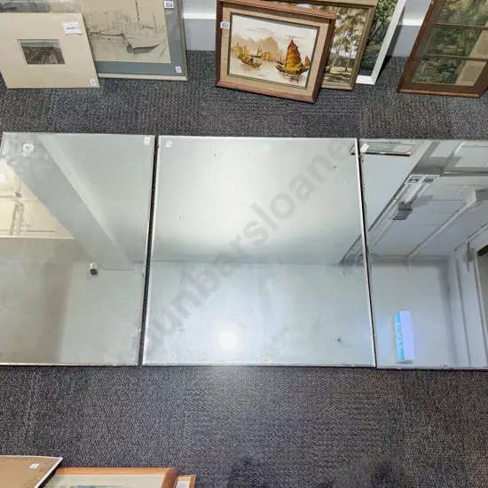 Three Bevel Edged Mirrors