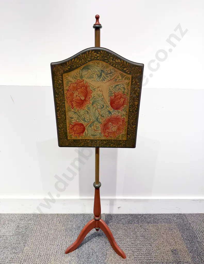 Hand-Painted Floral Fire Screen Image 1++
