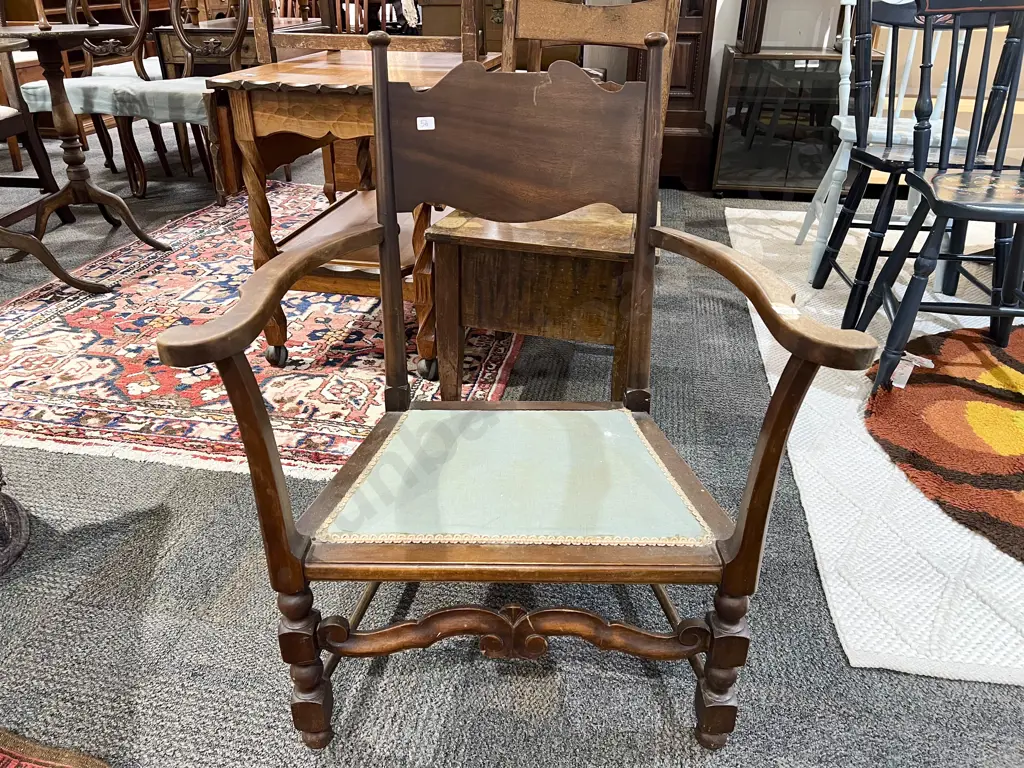 Mahogany Open Armchair Image 1++