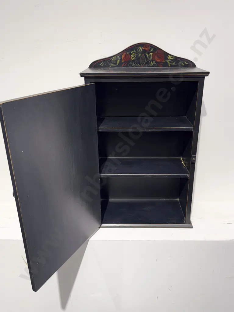 Hand-Painted Single Door Wall Cabinet Image 1++