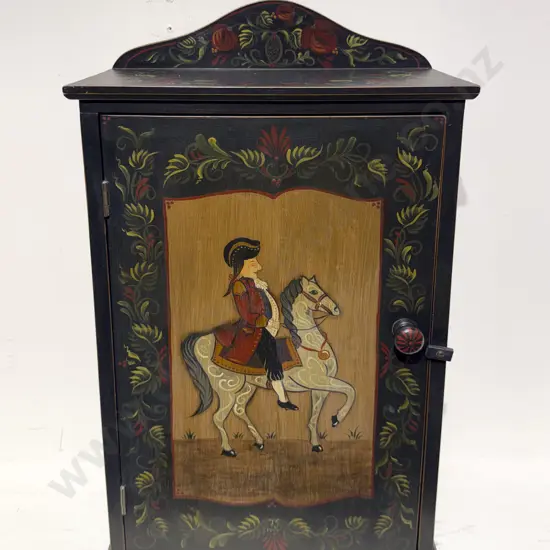 Hand-Painted Single Door Wall Cabinet