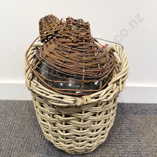 Glass Car Boy with Wicker Case
