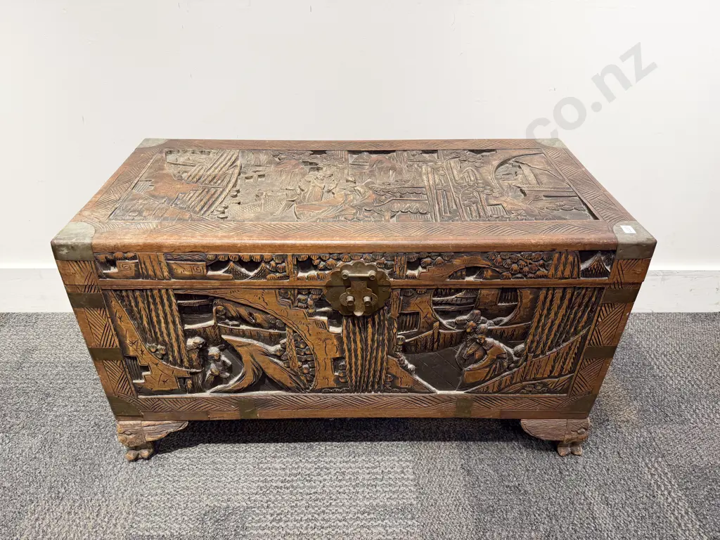 Carved Camphor Chest Image 1++