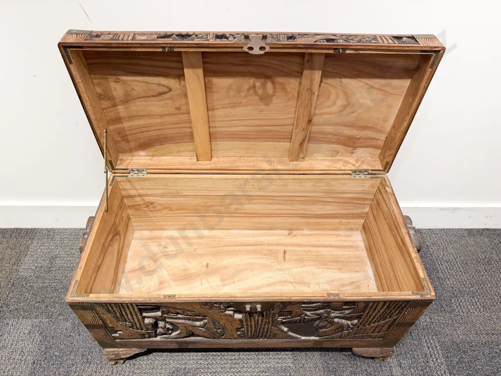 Carved Camphor Chest Image 1++