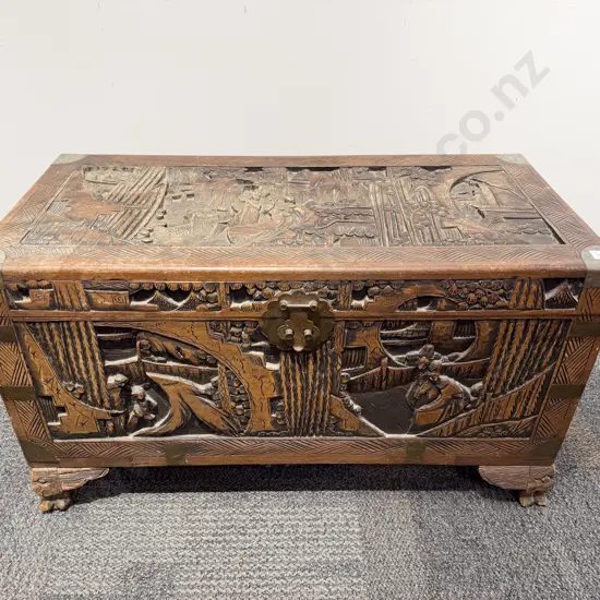 Carved Camphor Chest