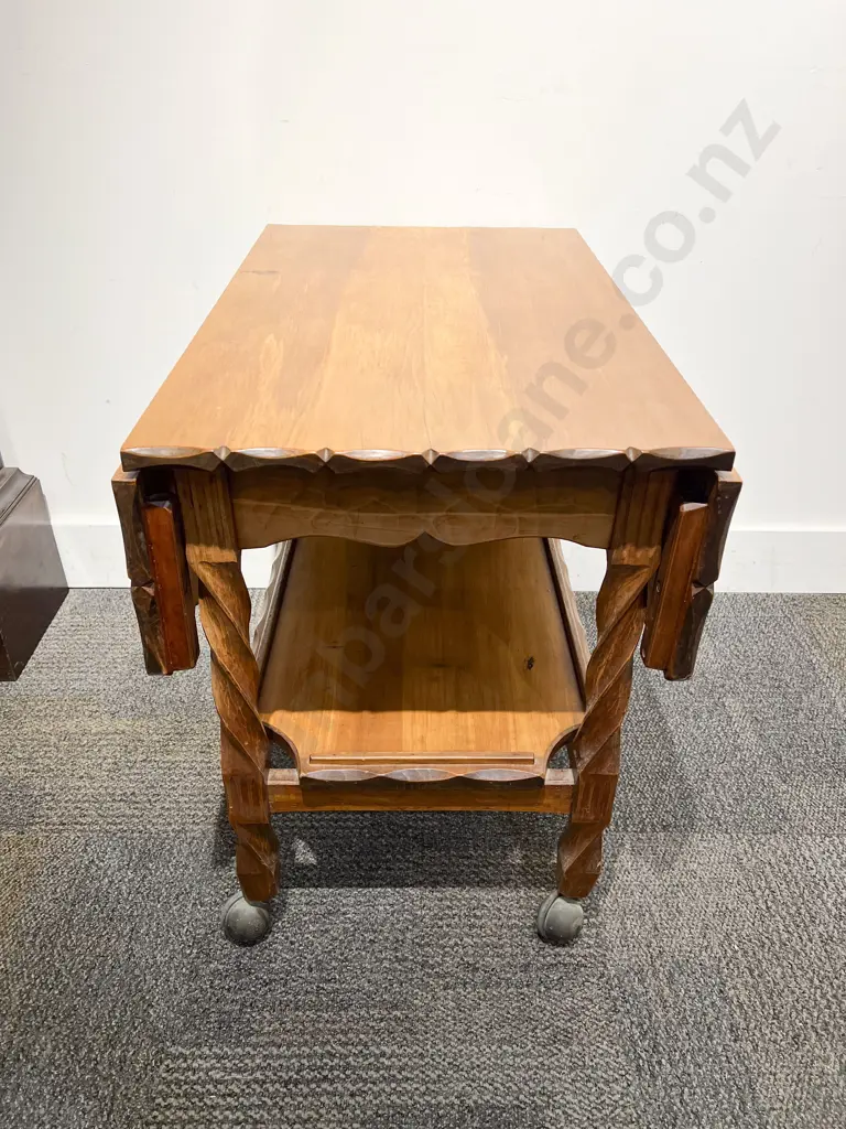 Chapman Taylor Style Drop Leaf Tea Trolley Image 1++