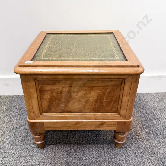 Leather Top Walnut Commode