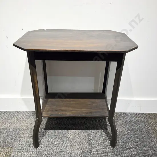 Stained Kauri Two Tier Side Table