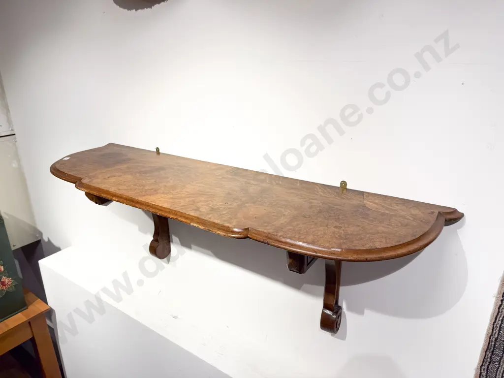 Burr Walnut Wall Shelf Image 1++