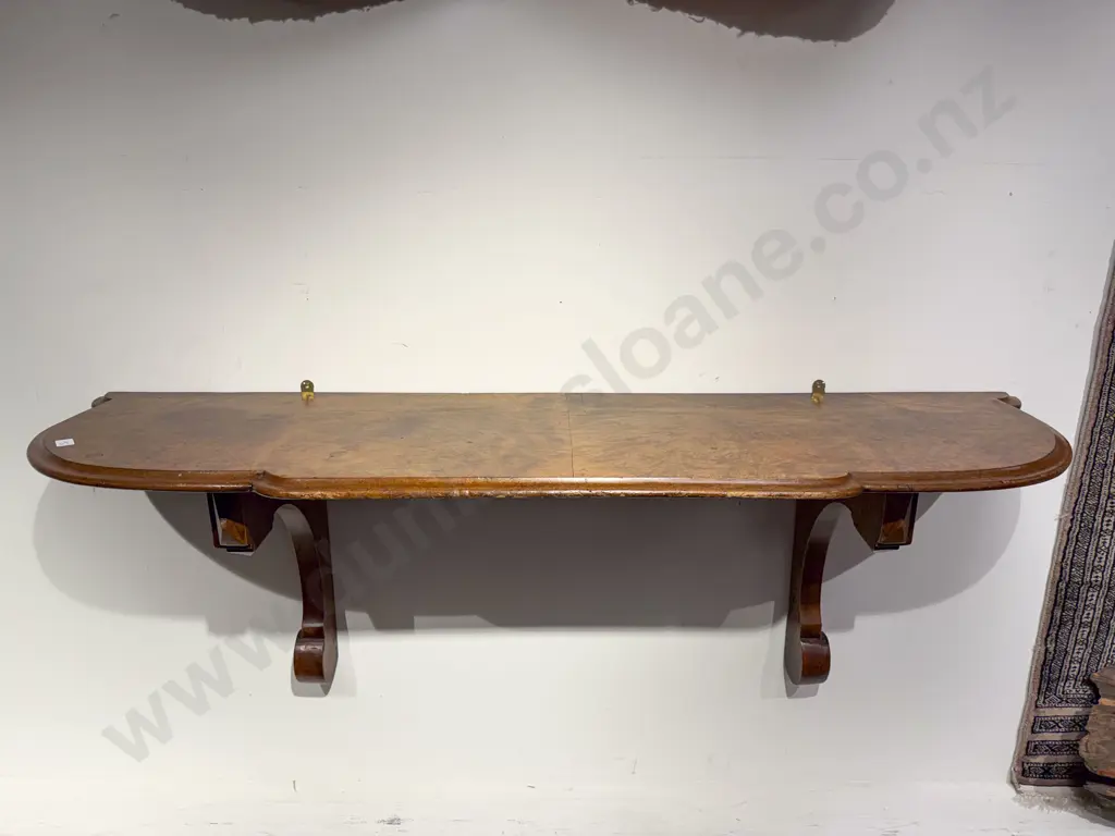 Burr Walnut Wall Shelf Image 1++