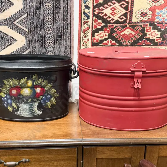 Tin Hat Box & Other