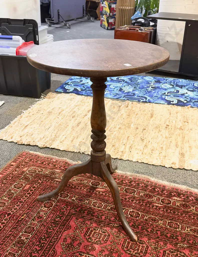 Victorian Mahogany Snap Top Wine Table Image 1++