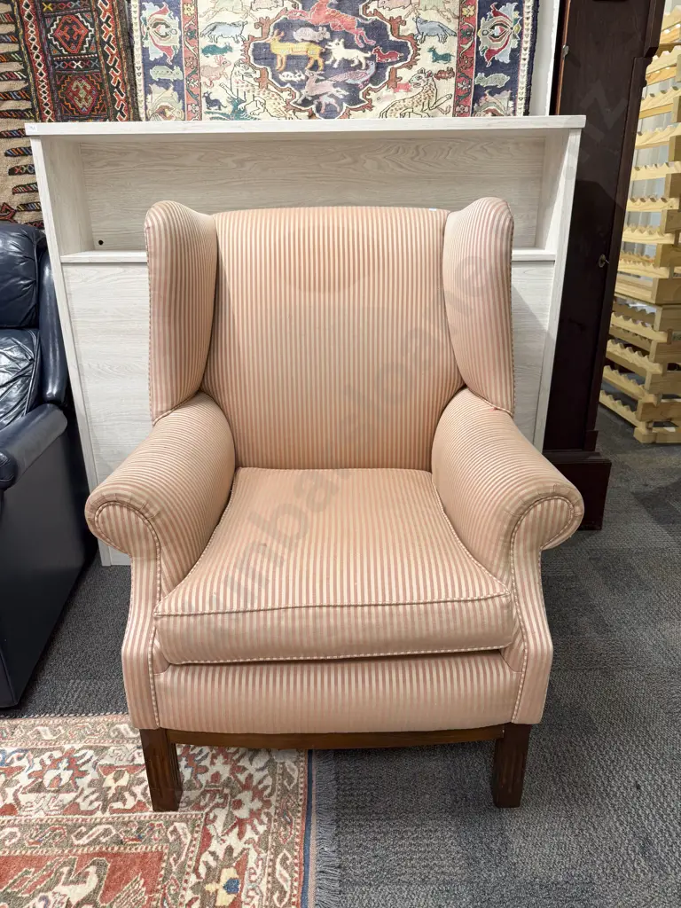 Upholstered Wing Back Armchair Image 1++
