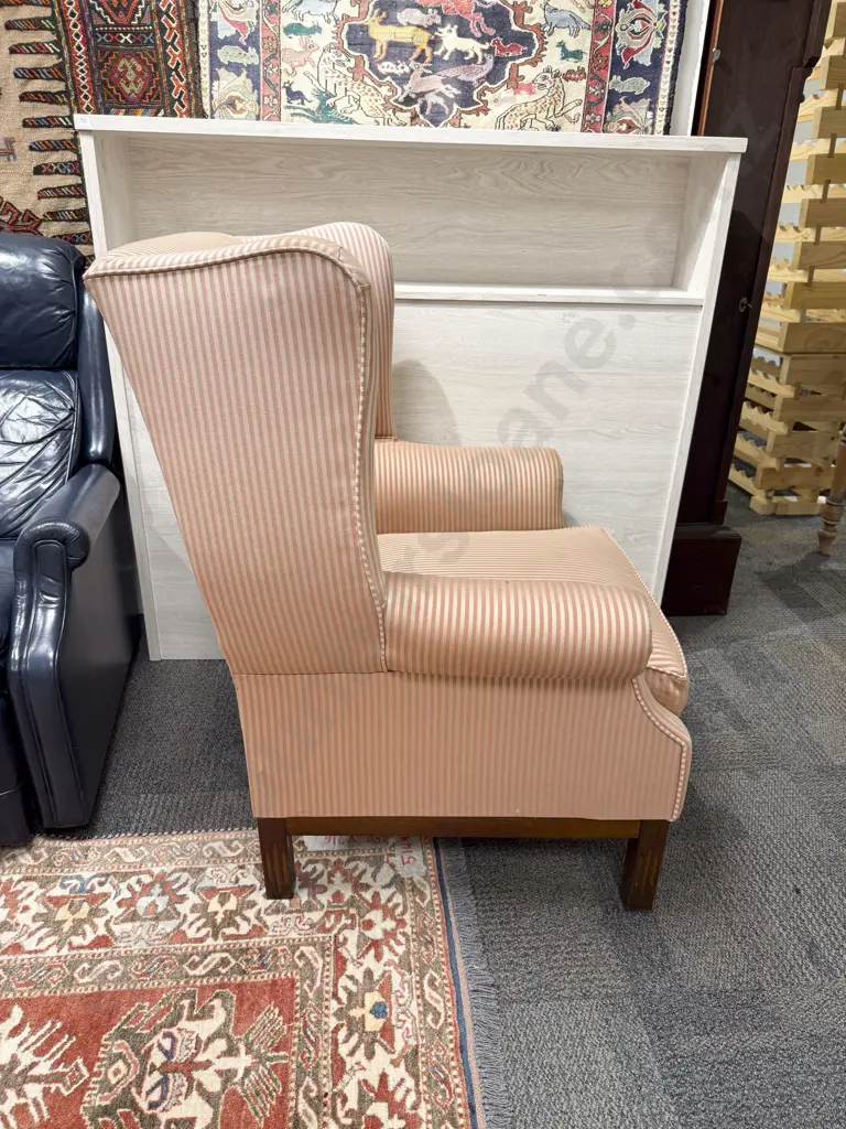 Upholstered Wing Back Armchair Image 1++