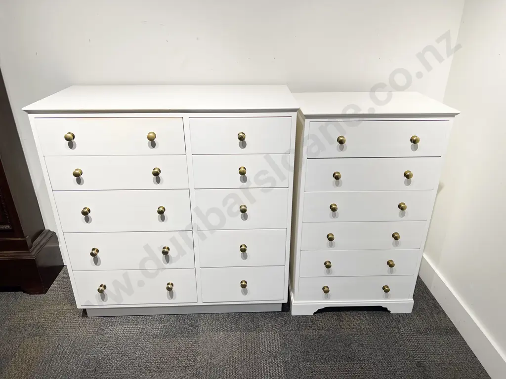 Two Piece White Painted Bedroom Suite Image 1++