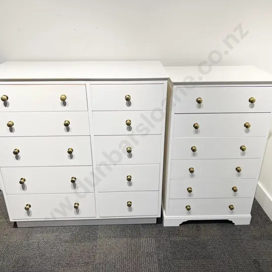 Two Piece White Painted Bedroom Suite