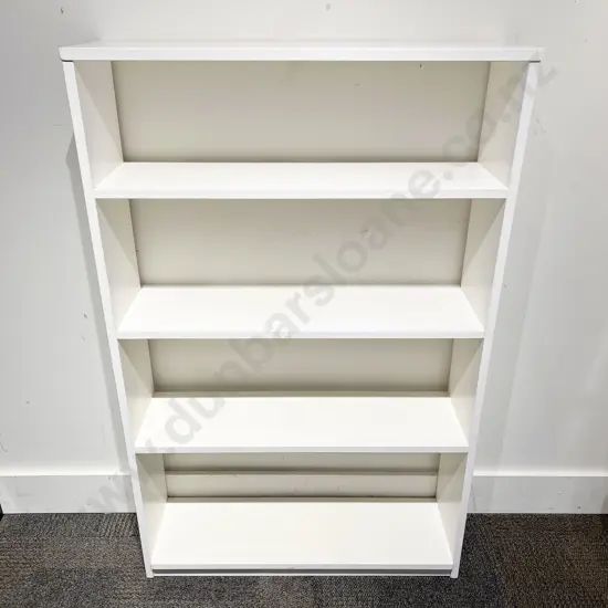 White Painted Open Bookcase