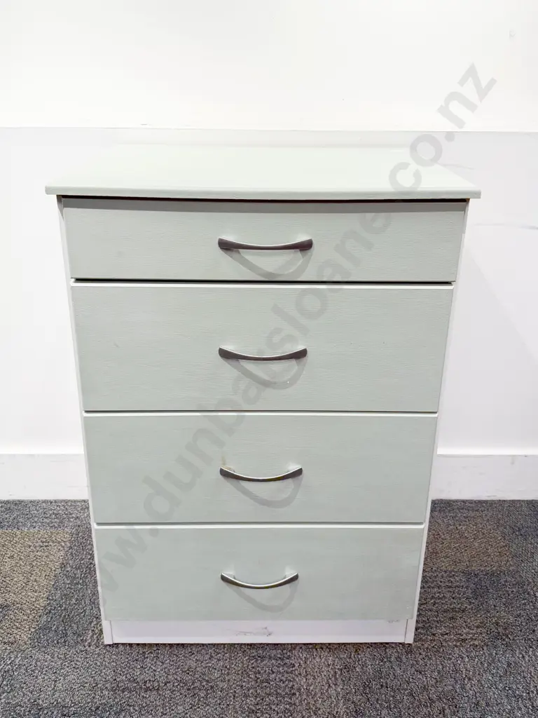 Modern Green Painted Four Drawer Chest Image 1++