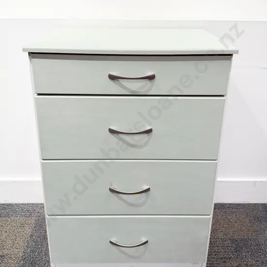 Modern Green Painted Four Drawer Chest