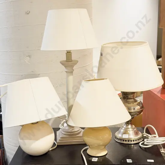 Four Assorted Table Lamps