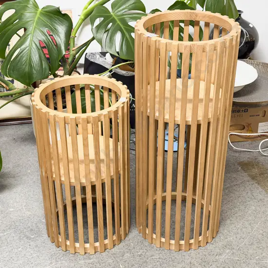 Graduated Pair of Modern Planter Stands