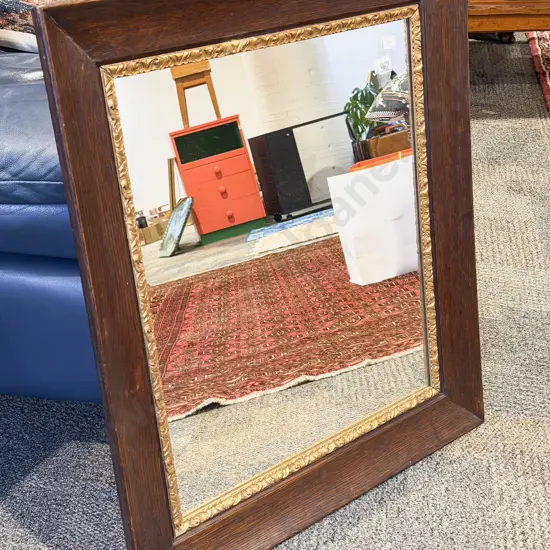 Oak Framed Rectangular Wall Mirror