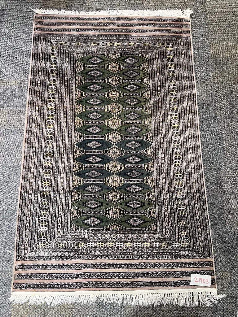 Bokhara Floor Rug with Multiple Borders and Rows of Centralised Medallions Image 1++