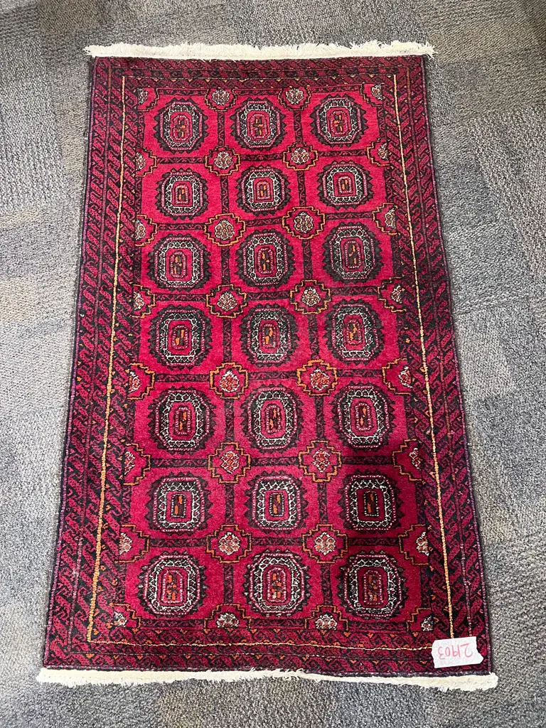 Persian Woollen Floor Rug on Red Ground Image 1++