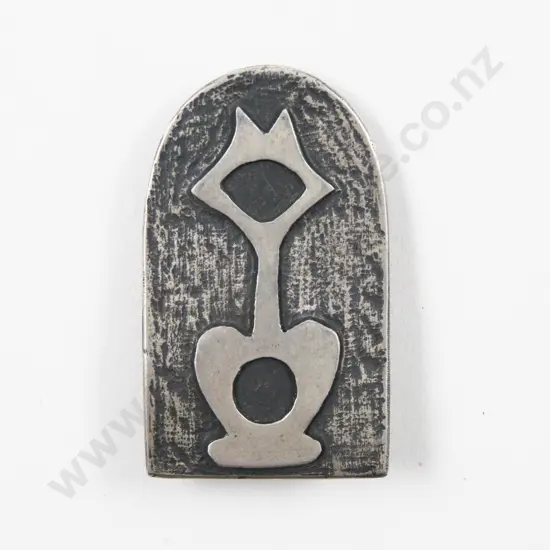 Unidentified NZ Jeweller S/S Modernist Brutalist Cat Brooch