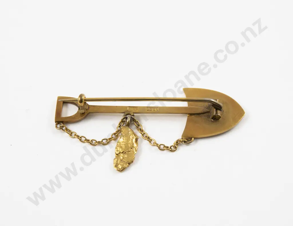 Colonial 15ct Miners Brooch Image 1++