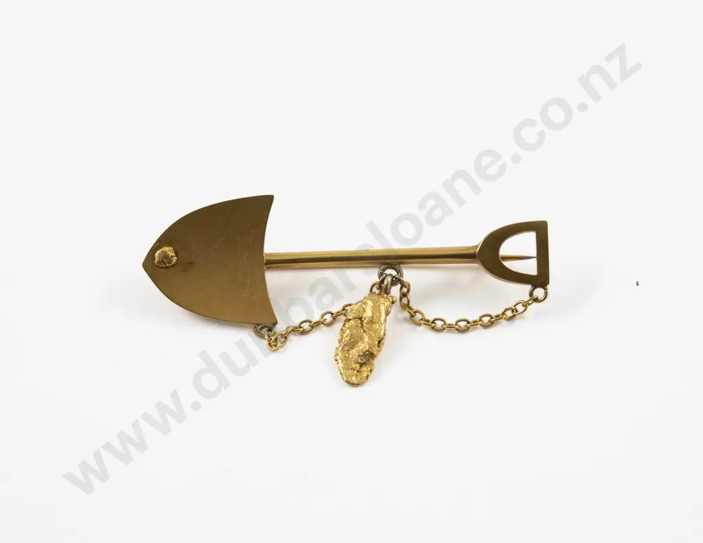 Colonial 15ct Miners Brooch Image 1++