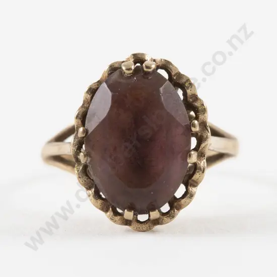 9ct Single Stone Amethyst Ring