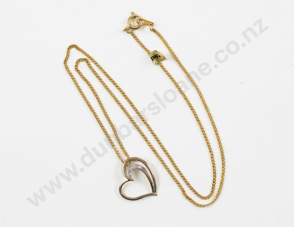 9ct Heart Pendant Image 1++