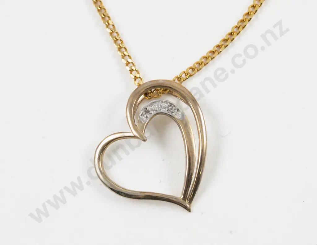 9ct Heart Pendant Image 1++