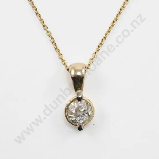 18ct Single Stone Dimaond Pendant