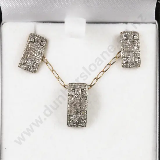 9ct 21Stone Diamond Pendant