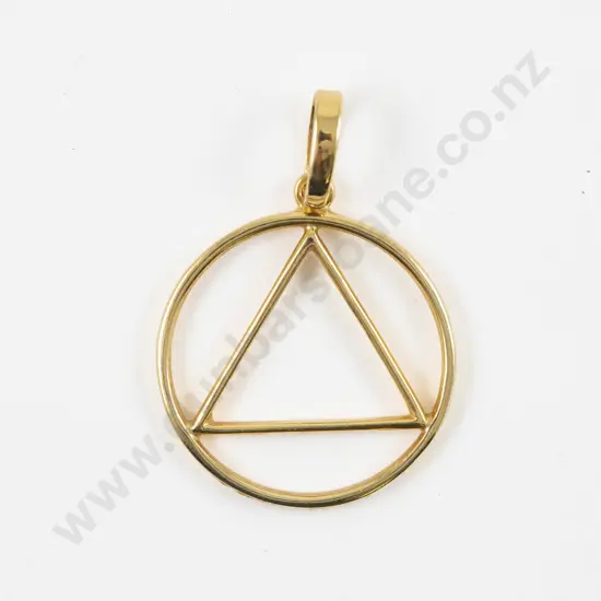 18ct Fancy Circular Pendant