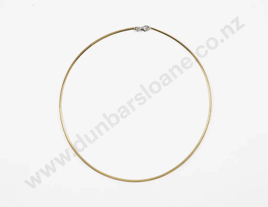 18ct Yellow and White Gold Choker Necklace Image 1++